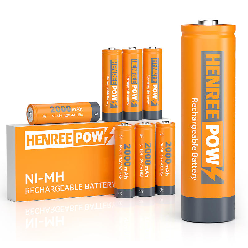 HENREEPOW AA 2000MAH 1.2V大容量Ni-MH充電式バッテリー