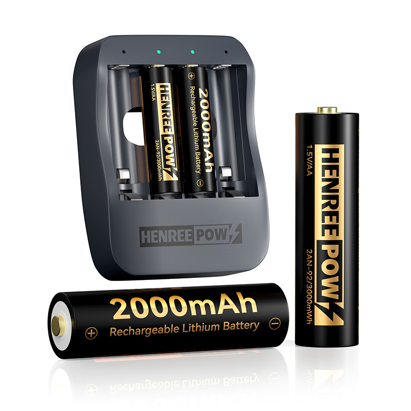 Henreepow AA 2000MAH 1.5V大容量リチウム電池