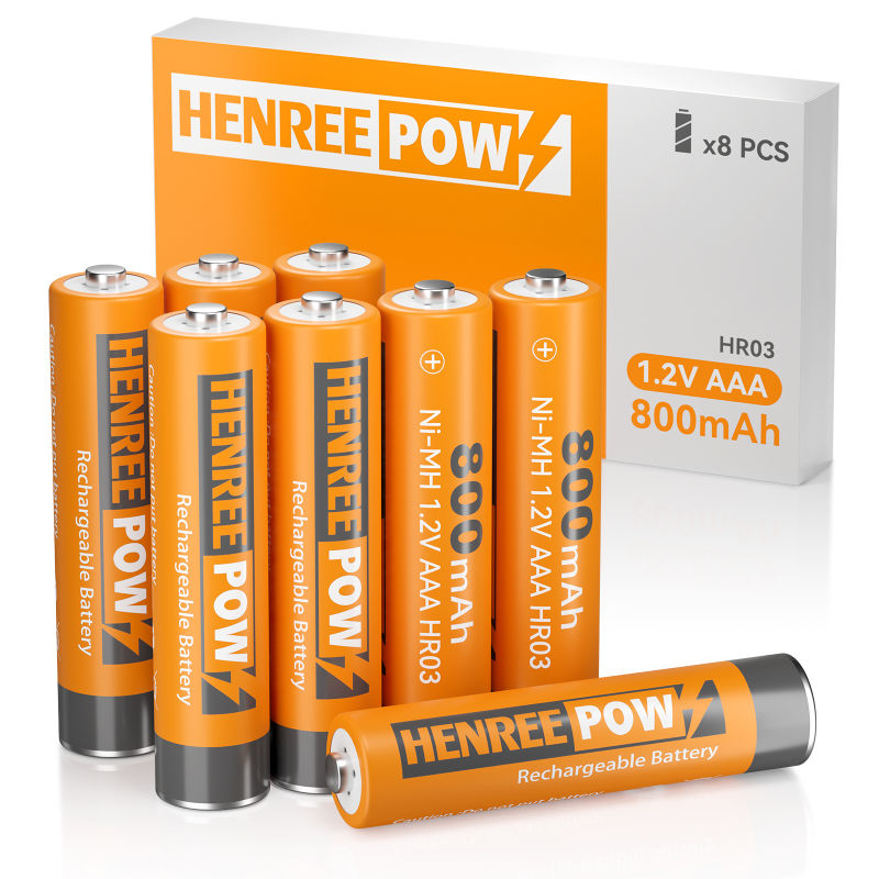 Henreepow AAA 800MAH 1.2V大容量Ni-MH充電式バッテリー