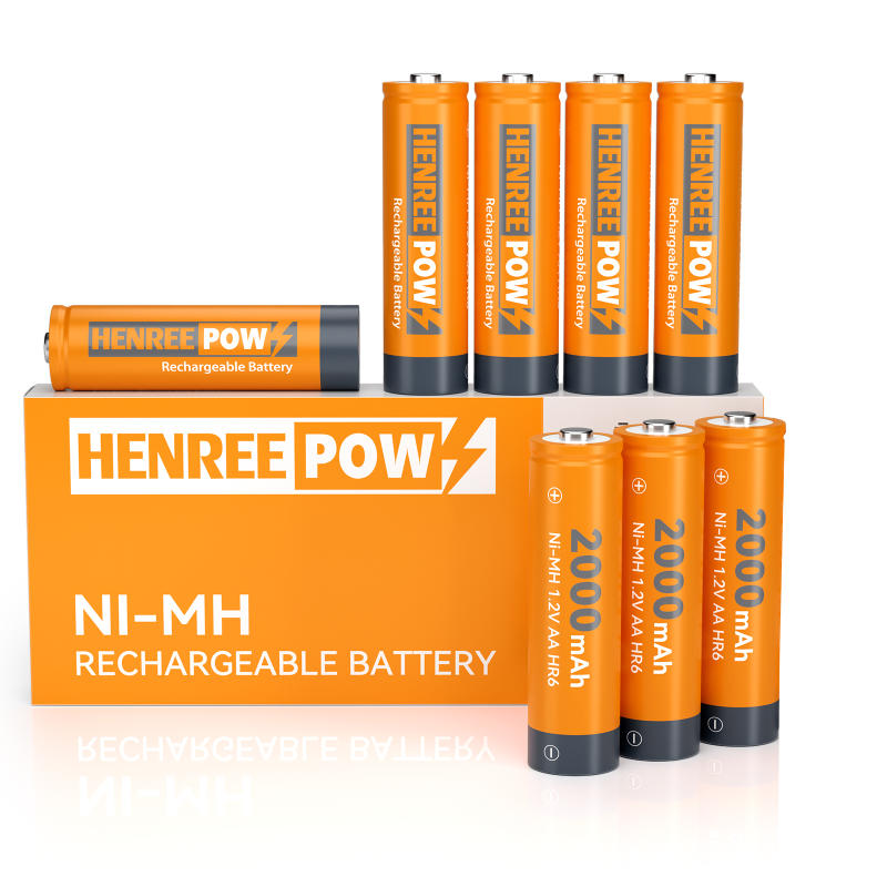 HENREEPOW AA 2000MAH 1.2V大容量Ni-MH充電式バッテリー