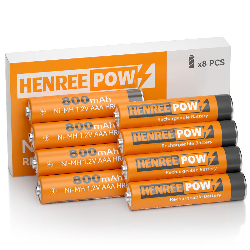 Henreepow AAA 800MAH 1.2V大容量Ni-MH充電式バッテリー